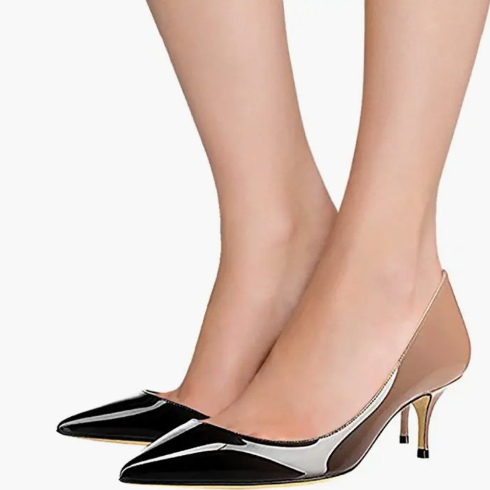 JOY IN LOVE Women's Shoes Low Heels Pointy Toe Kitten Heel Daily Pumps